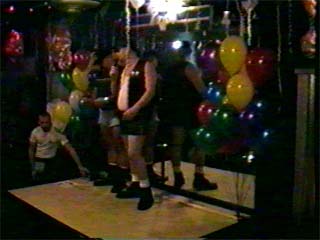 Lou in the "Bar/Cruise Wear" segment of the 1997 Mr. Northeast PA Leather Contest